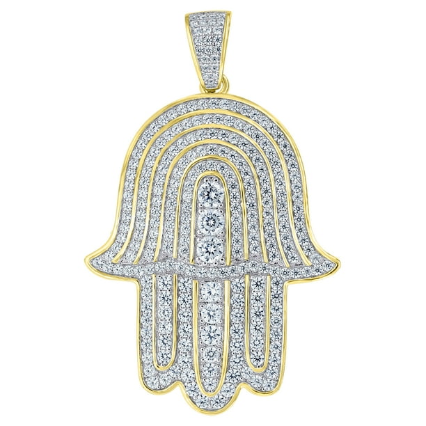 FB Jewels 925 Sterling Silver Yellow-Tone CZ Key Religious Pendant Charm FB Jewels 925 Sterling Silver Yellow-Tone CZ Key Religious Pendant Charm